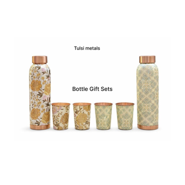 Tulsi metal bottle set