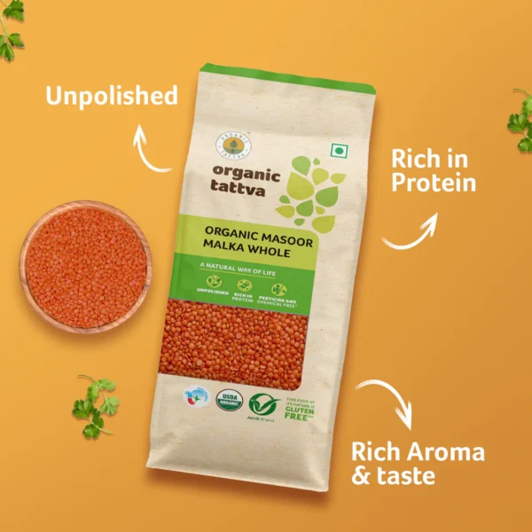 ORGANIC TATTVA MASOOR MALKA WHOLE