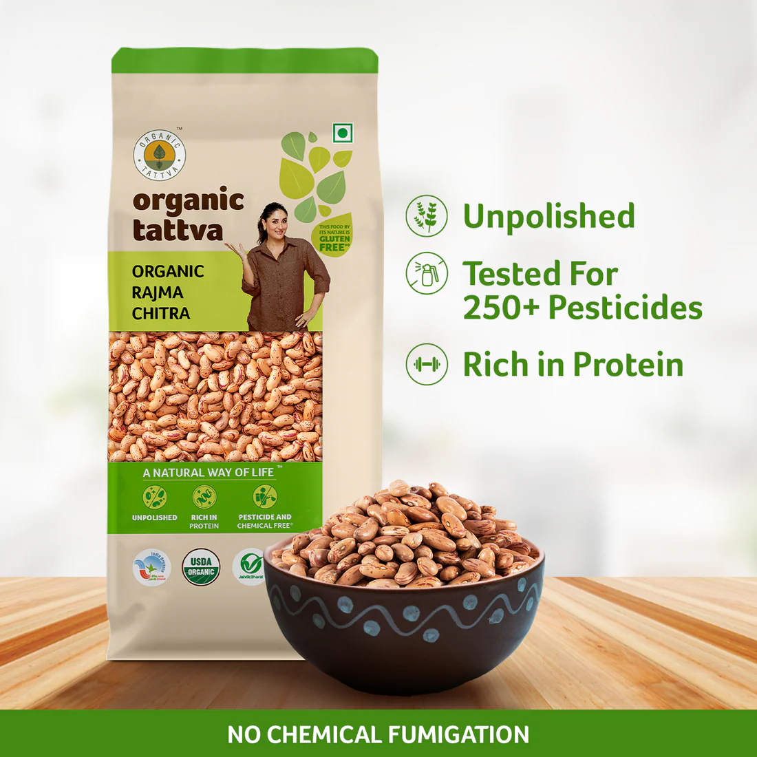 RAJMA CHITRA ORGANIC TATTVA RAJMA CHITRA 1KG - Image 1