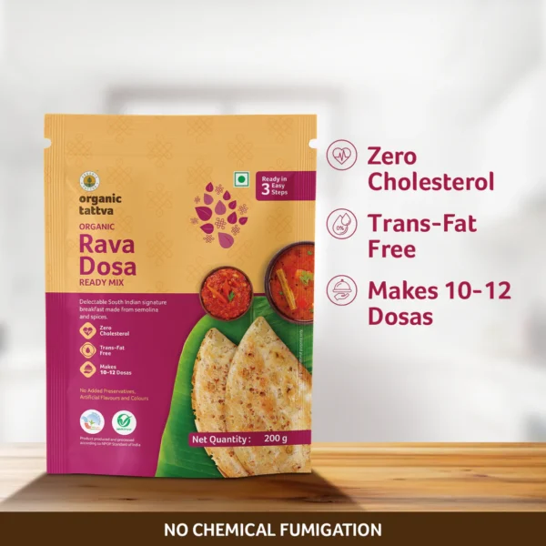 ORGANIC TATTVA RAVA DOSA READY MIX