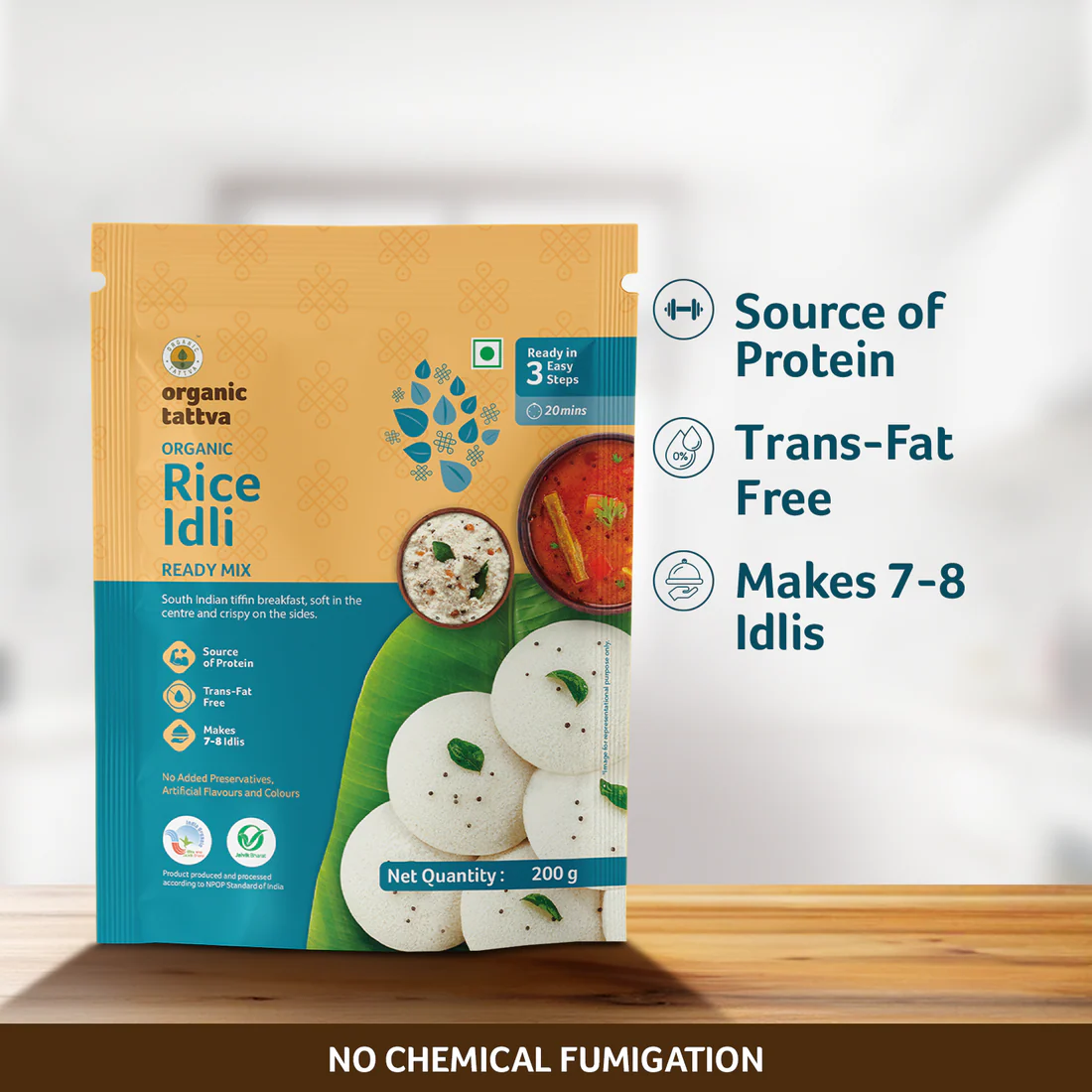 RICE IDLI ORGANIC TATTVA RICE IDLI READY MIX - Image 1